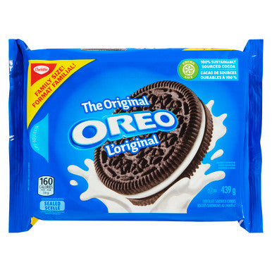 Christie Original Oreo Cookies, Family Size, 439g/15 oz. Package {Imported from Canada}