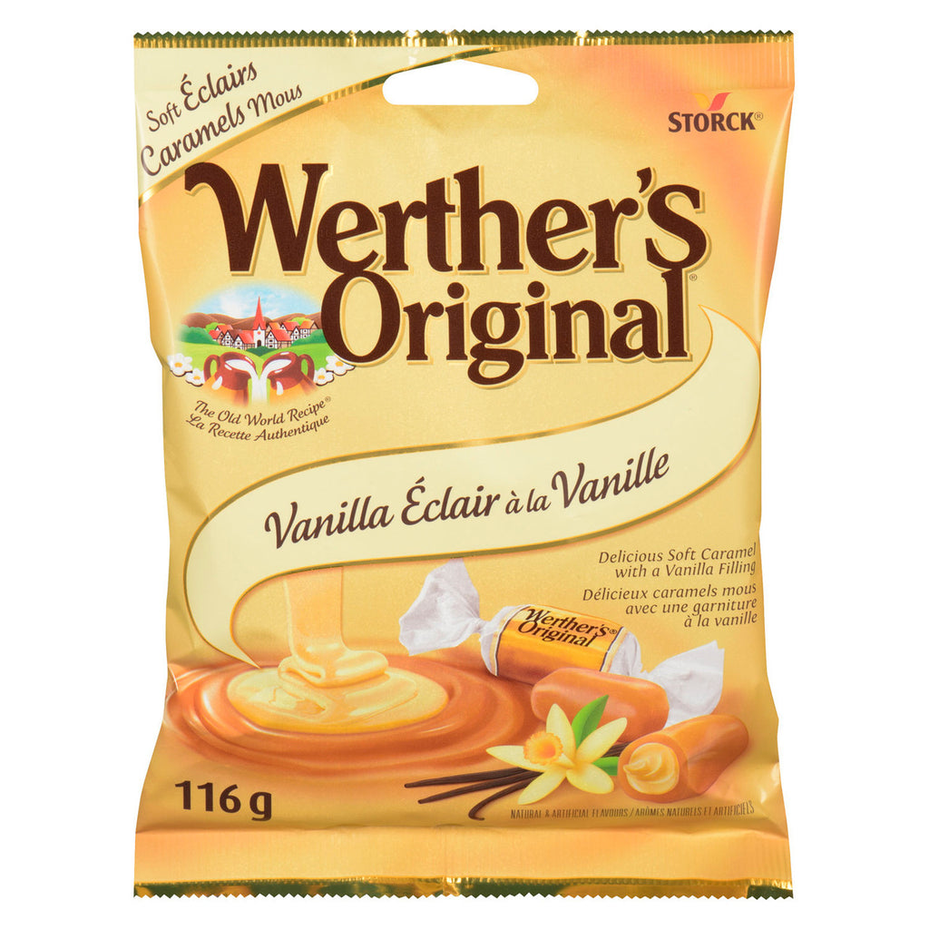 Werther's Original Soft Vanilla Eclair Caramel Candies, 116g/4.1 oz., Bag {Imported from Canada}