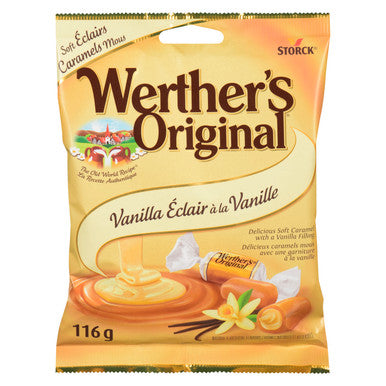 Werther's Original Soft Vanilla Eclair Caramel Candies, 116g/4.1 oz., Bag {Imported from Canada}