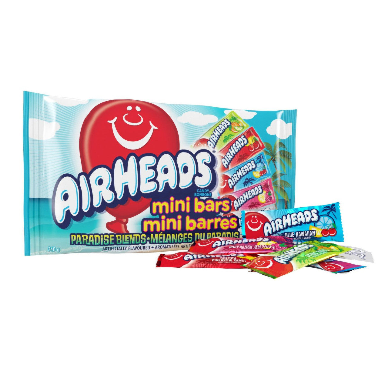 Airheads Candy Mini Bars, Paradise Blends, 340g/11.9 oz. Bag {Imported from Canada}