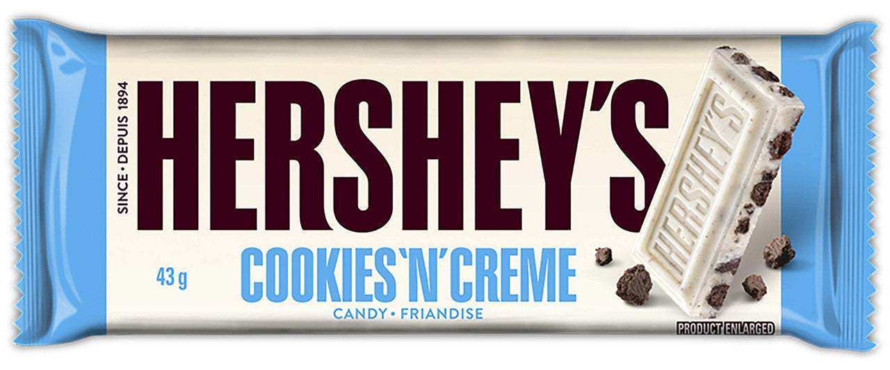 Hershey's Chocolate Bars, Cookies 'N' Creme, 4ct, 172g/6.1oz., {Imported from Canada}