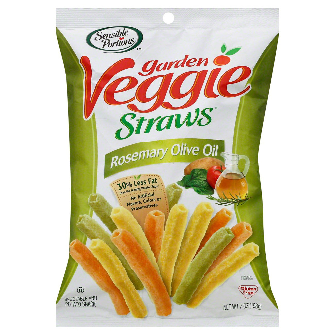 Sensible Portions Veggie Straws, Rosemary & Olive Oil, 120g/4.2 oz. {Imported from Canada}