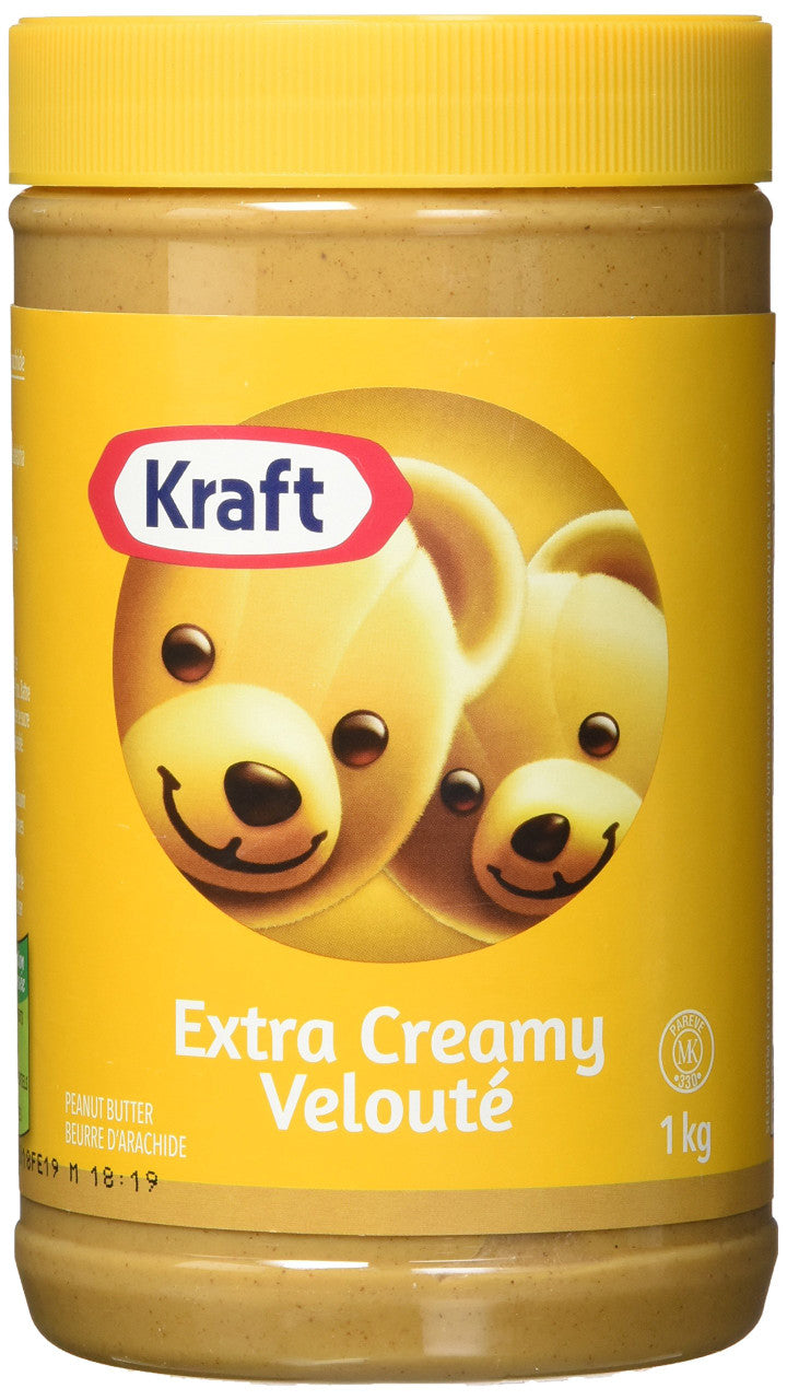 Kraft Peanut Butter (Extra Creamy Peanut Butter, 1 KG) {Imported from Canada}