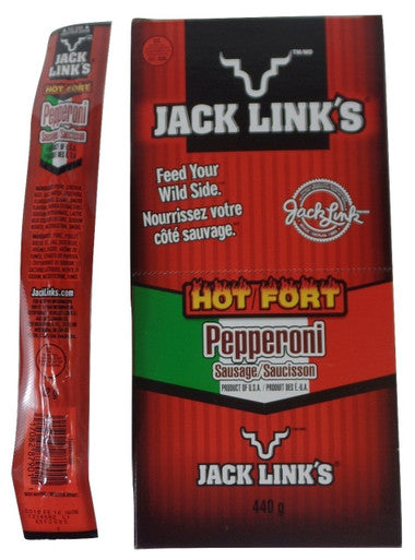 Jack Link's Hot Pepperoni Sausage Sticks 20-22g{Imported from Canada}
