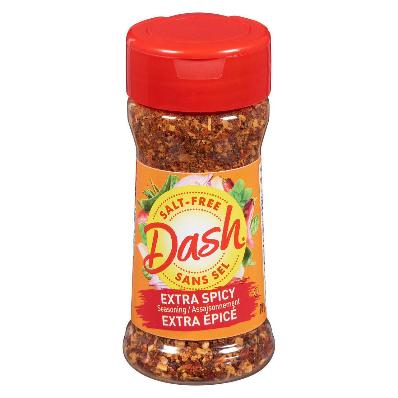 Dash Salt-Free Extra Spicy Seasoning, 70g/2.4 oz., Bottle {Imported from Canada}