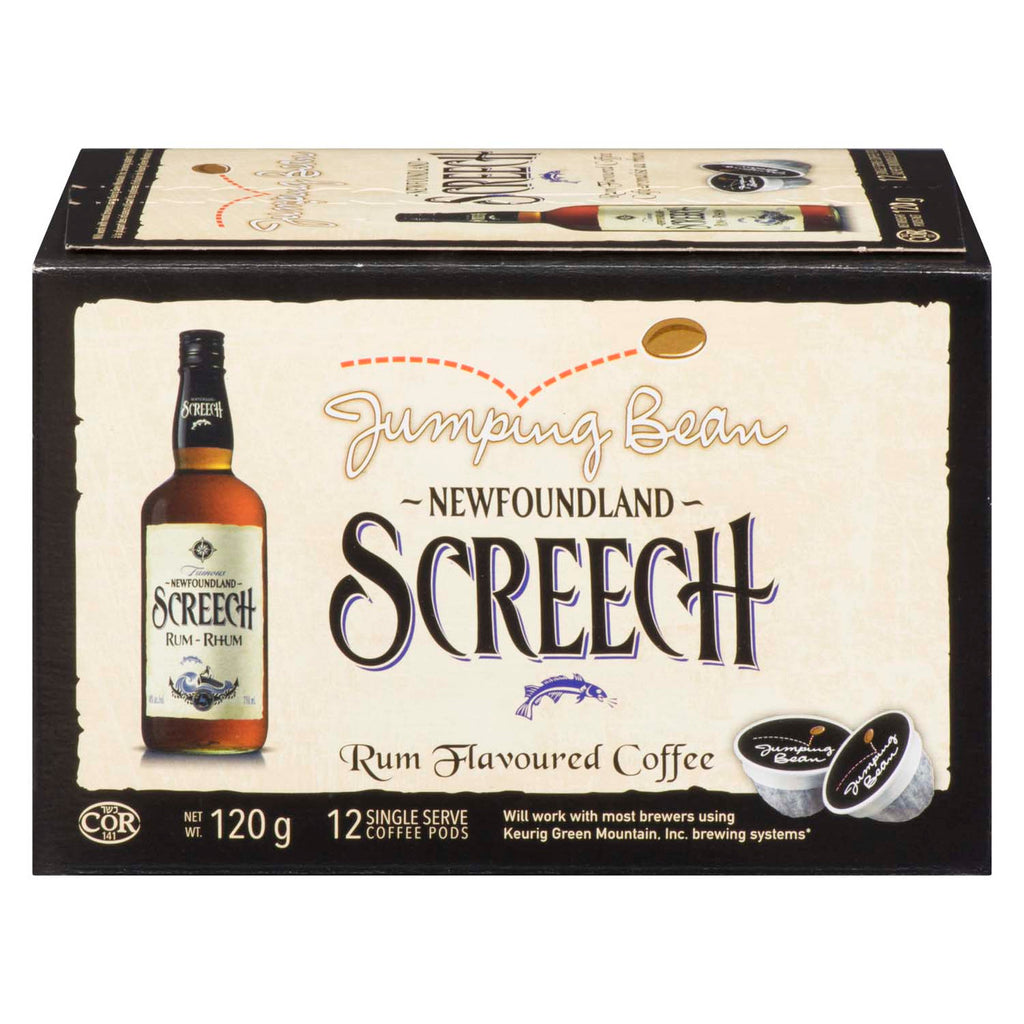 Jumping Bean Newfoundland Screech Rum Coffee,12ct{Imported from Canada}