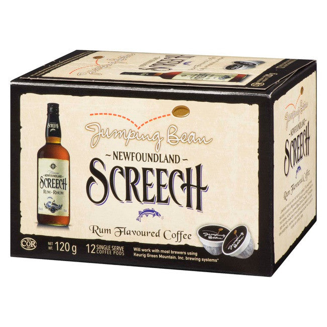 Jumping Bean Newfoundland Screech Rum Coffee,12ct{Imported from Canada}