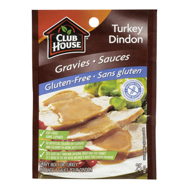Club House Turkey Gravy Gluten Free 25g/0.9 oz., (3pk) {Imported from Canada}