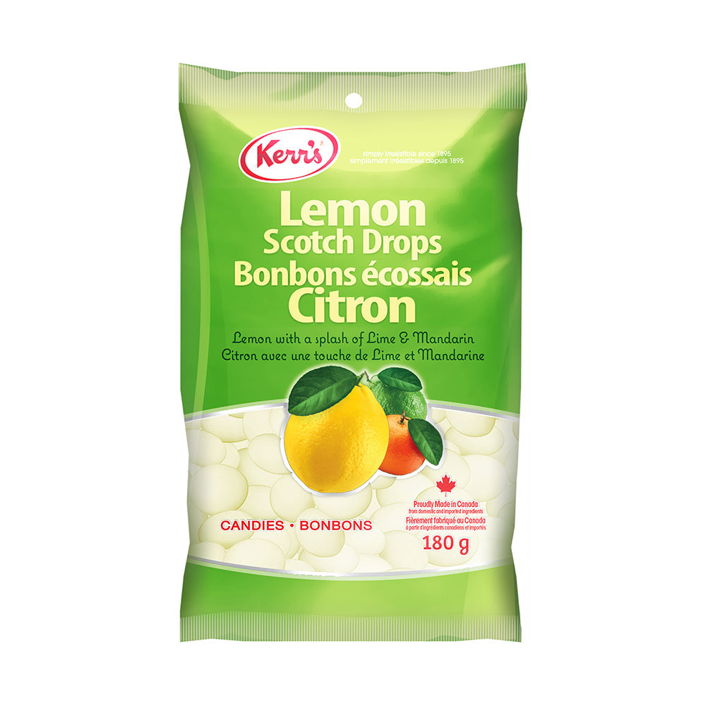 Kerr's Lemon Scotch Drops, 180g/6.3 oz. Bag