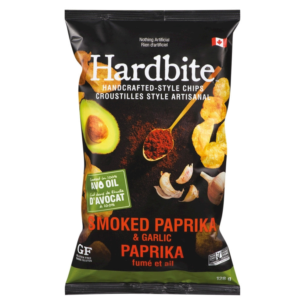 Hardbite Smoked Paprika & Garlic baked in Avocado Oil Chips, 128g/4.5 oz., {Imported from Canada}