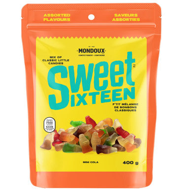 Mondoux Sweet Sixteen Mini Cola Gummy Candies, 400g/14 oz., {Imported from Canada}