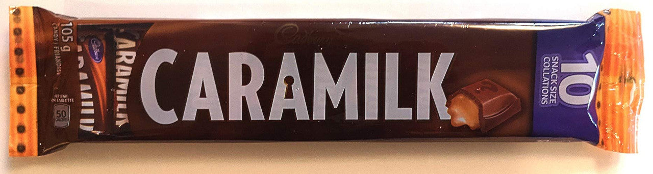 Cadbury Caramilk Snack Size Mini Chocolate Bars 10ct 105g/3.7 oz., (Imported from Canada)