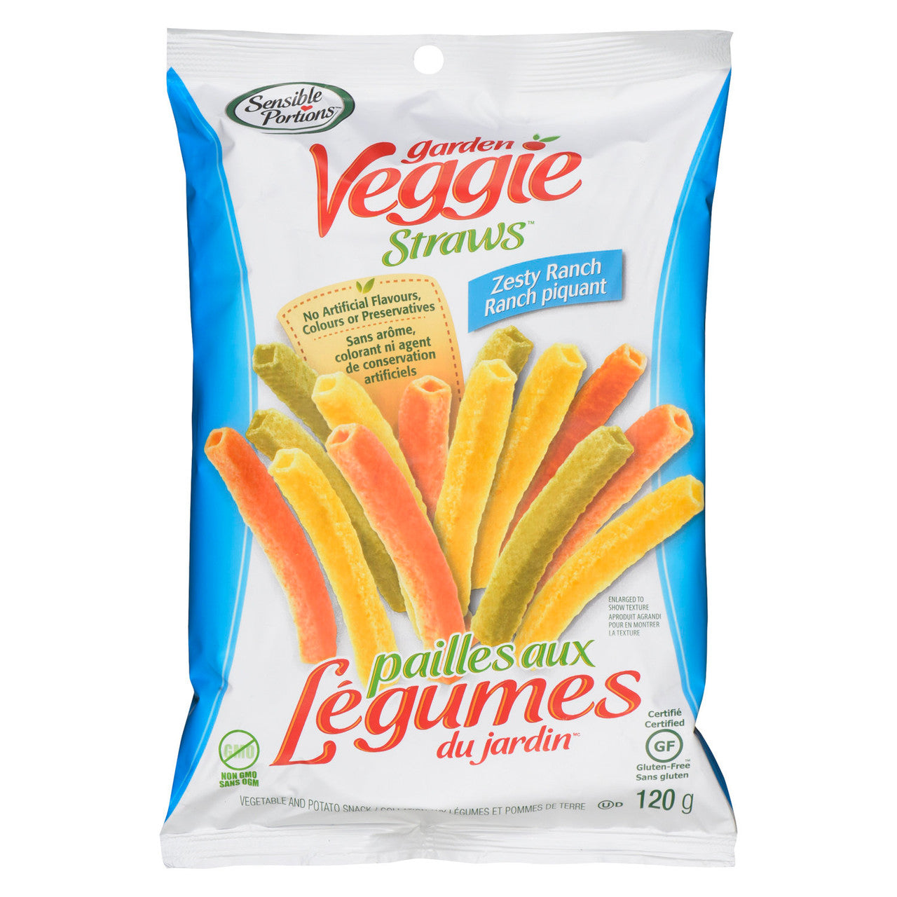 Sensible Portions Veggie Straws, Zesty Ranch, 120g/4.2 oz. {Imported from Canada}