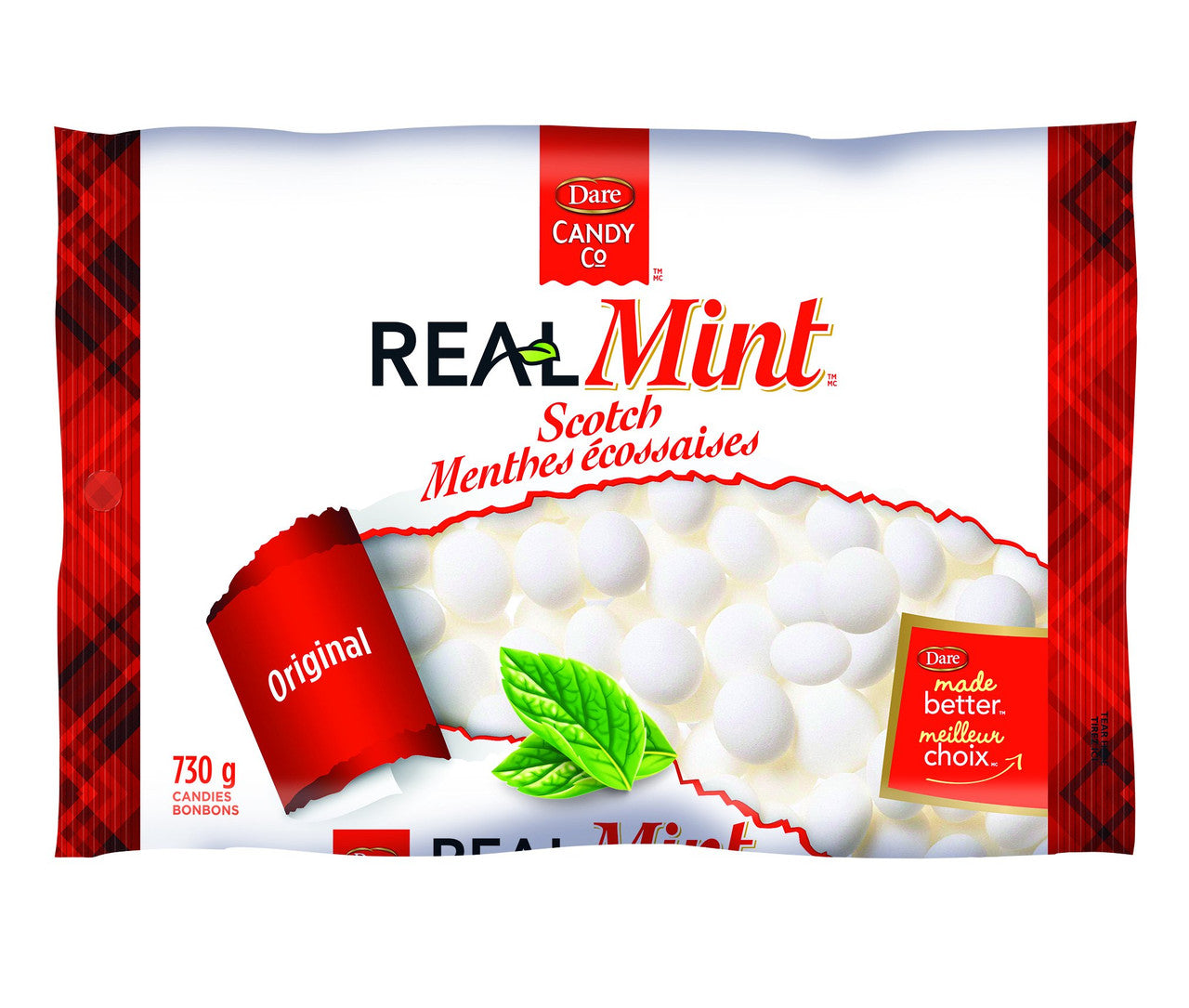 Dare Real Mint Scotch Mints Original, 730g/1.6lbs - 12 Count {Imported from Canada}