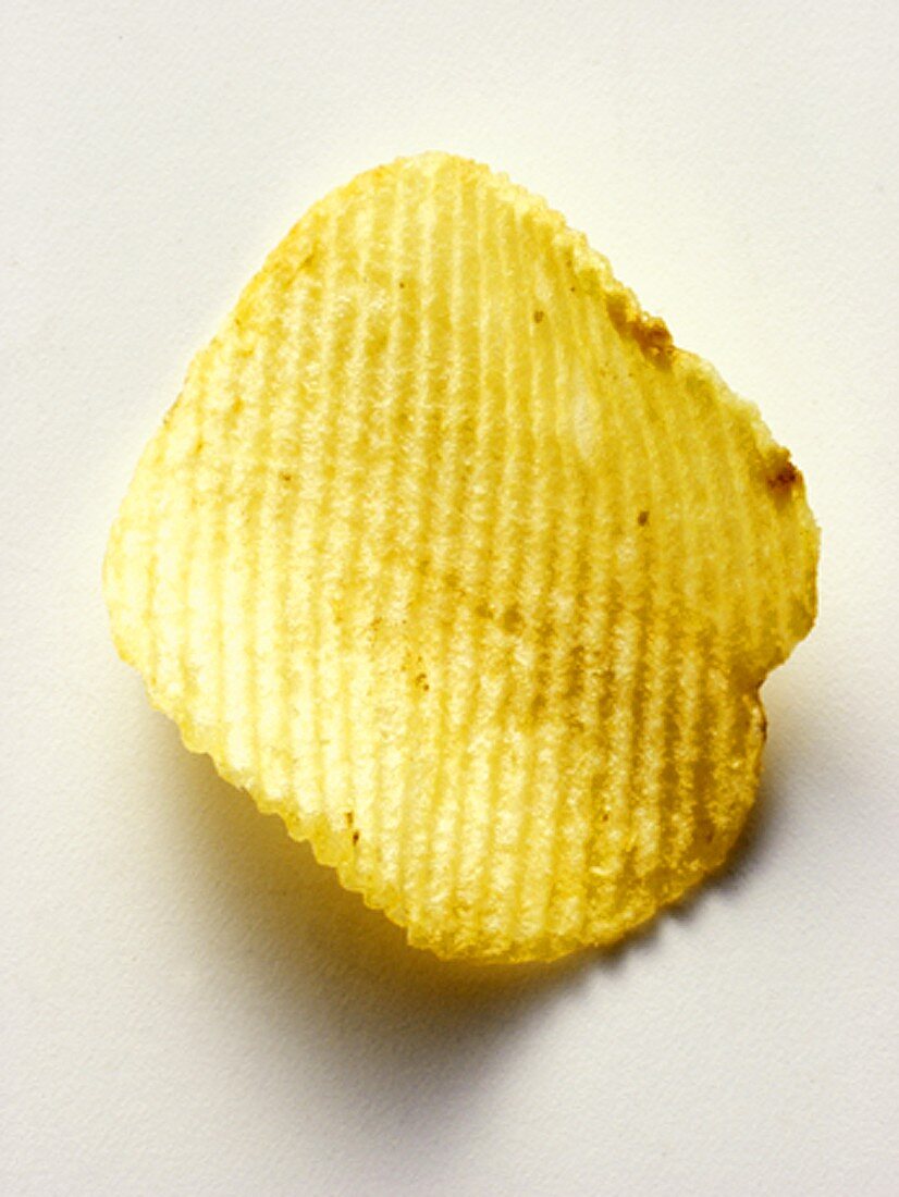 Ruffles Cheddar & Sour Cream Potato Chips, 200g, picture of a potato chip.