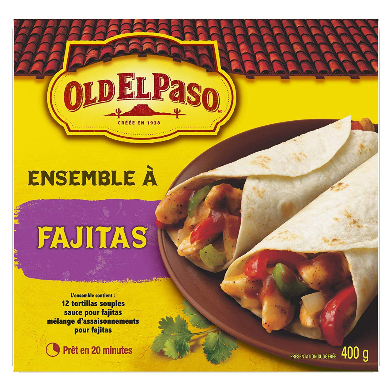 Old El Paso Fajita Dinner Kit, 400g/14.1 oz - Back
