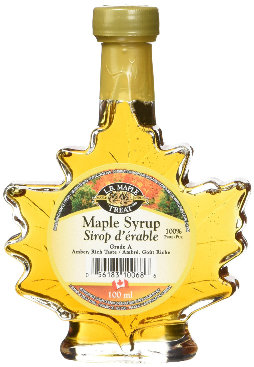 L B Maple Treat Canada Maple Syrup, 100ml/3.38fl oz {Imported from Canada}