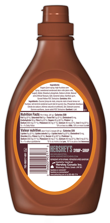 Hershey's Syrup Indulgent Caramel Flavor, 462mL/16 fl. oz