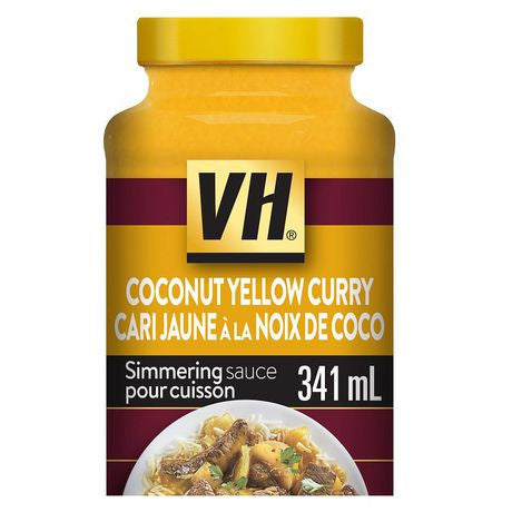 VH Coconut Yellow Curry Simmering Sauce, 341mL/11.5oz, Jar, {Imported from Canada}