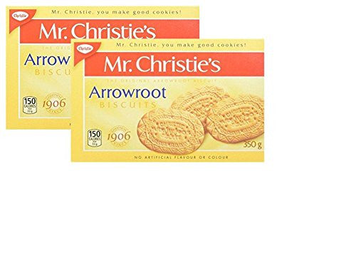 Mr Christie's The Original Arrowroot Biscuits Cookie 350g/12.3oz, 2 Pack, {Imported from Canada}