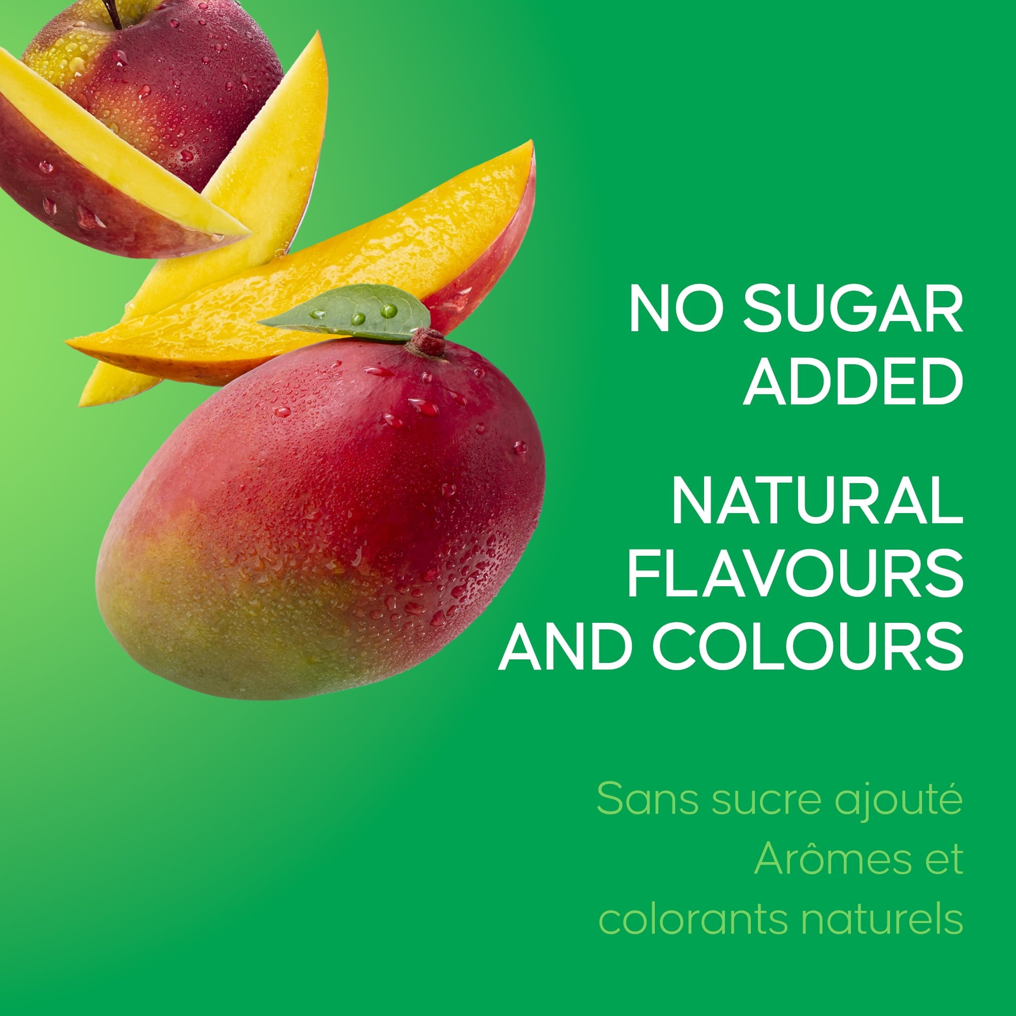 SunRype Fruit Juice, Mango, No Sugar Added label