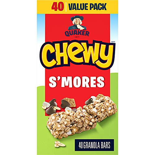 QUAKER CHEWY, S'Mores Granola Bars, 960g/33.9 oz.,(40 Count) {Imported from Canada}