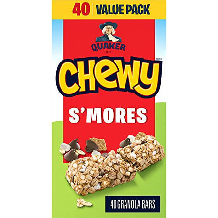 QUAKER CHEWY, S'Mores Granola Bars, 960g/33.9 oz.,(40 Count) {Imported from Canada}