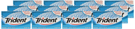 Trident Freshmint Chewing Gum, 12ct/14-Pieces/Pack, (Imported from Canada)