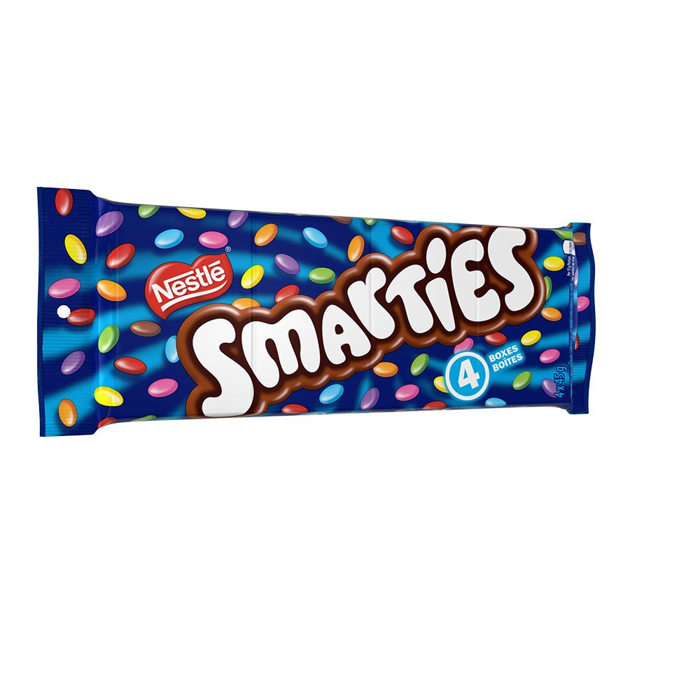 SMARTIES Chocolate Candies 4 x 45g Pack of 4 boxes, {Imported from Canada}