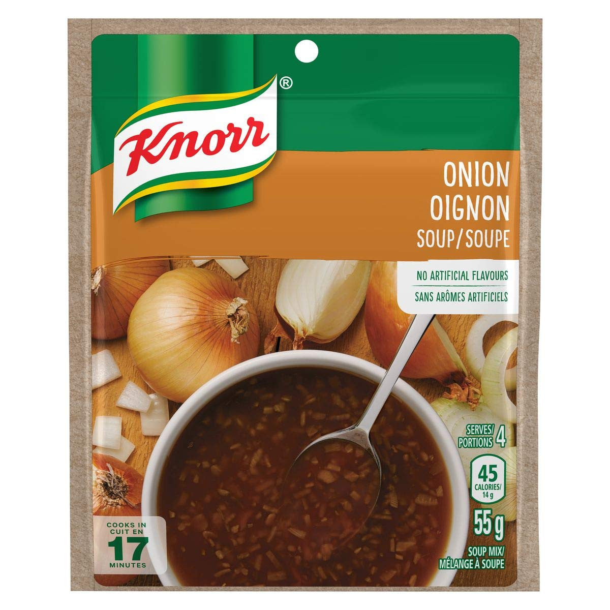 Knorr Onion Soup Mix 55g/1.9 oz., Pack of 12 {Imported from Canada