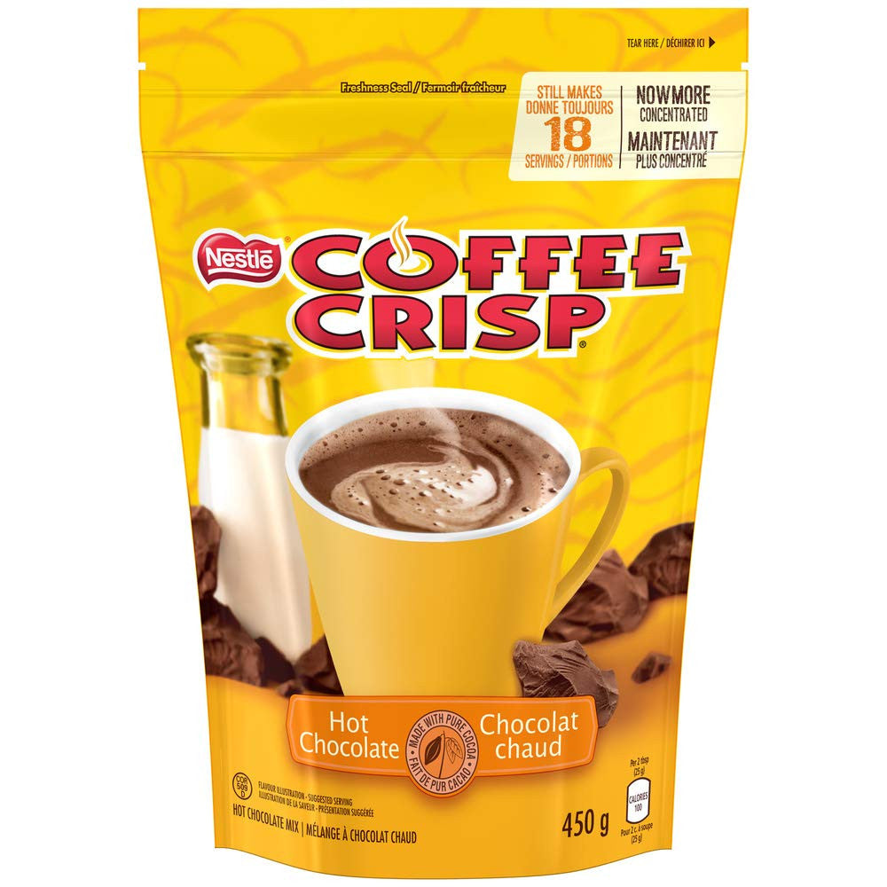 Coffee Crisp Hot Chocolate Cocoa Mix 450g/15.9oz., {Imported from Canada}