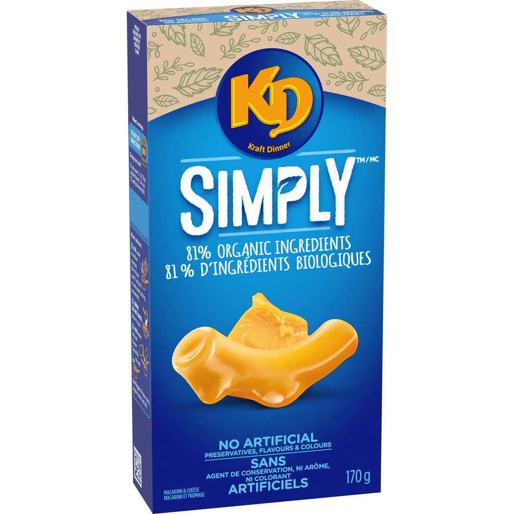 Kraft Dinner Organic Original Macaroni & Cheese, 170g/6oz., {Imported from Canada}