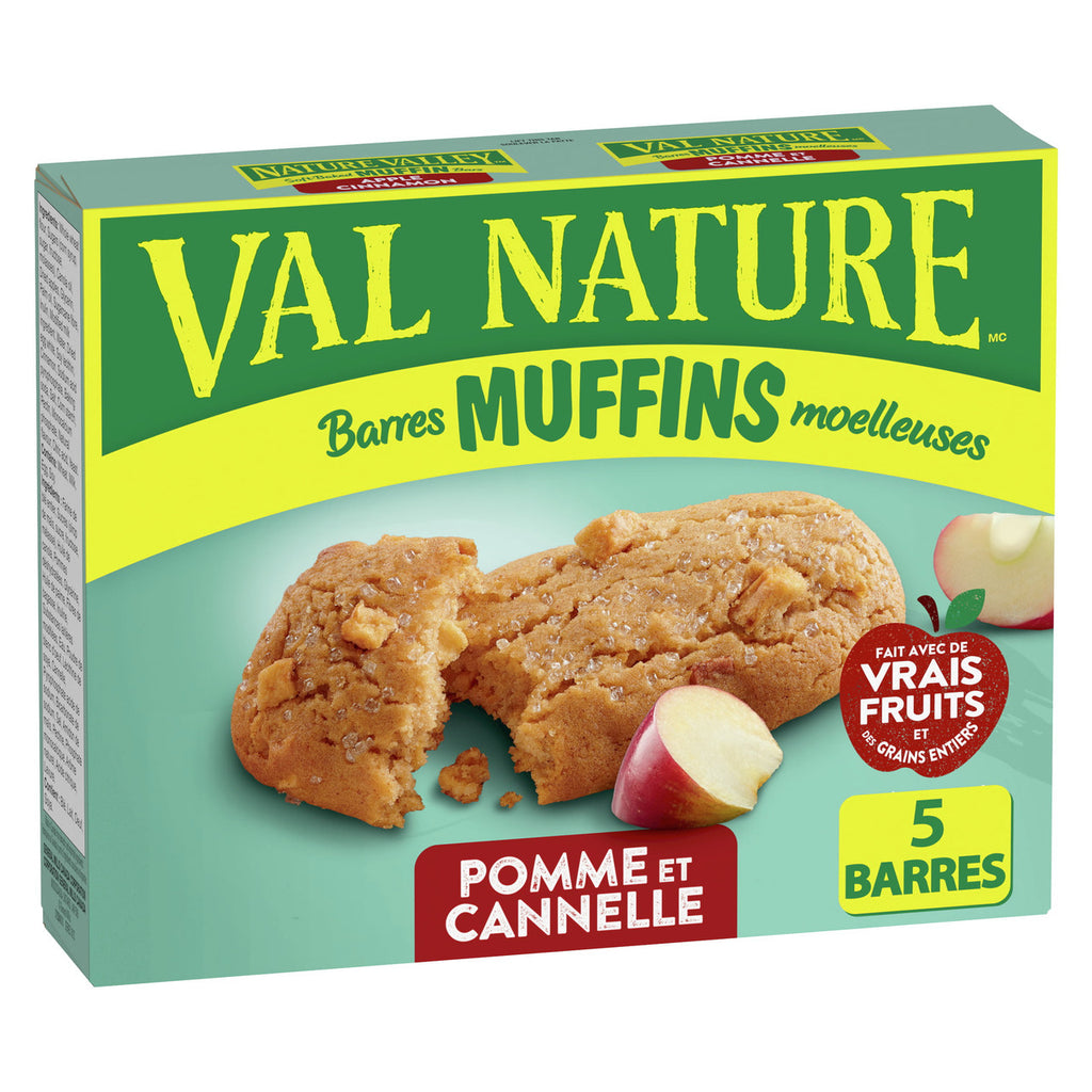 Nature Valley Soft-Baked Apple Cinnamon Muffin Bars, 5 Bars, 175g/6 oz. Box {Imported from Canada}