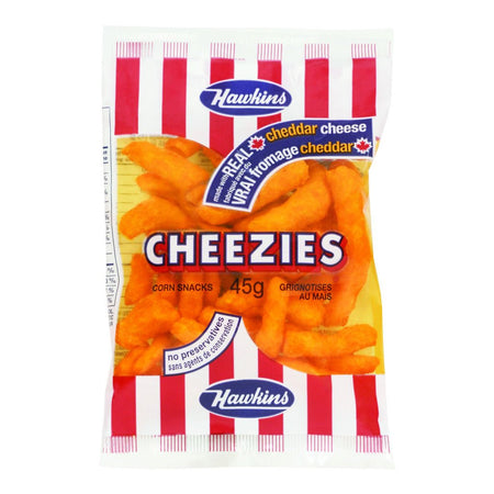 Hawkins Cheezies, 36 count x 45g/1.6oz.,  Bags - {Imported from Canada}