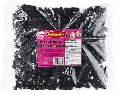 McCormicks Licorice Babies 1.8kg 300 Pieces 3.96 Pounds {Imported from Canada}