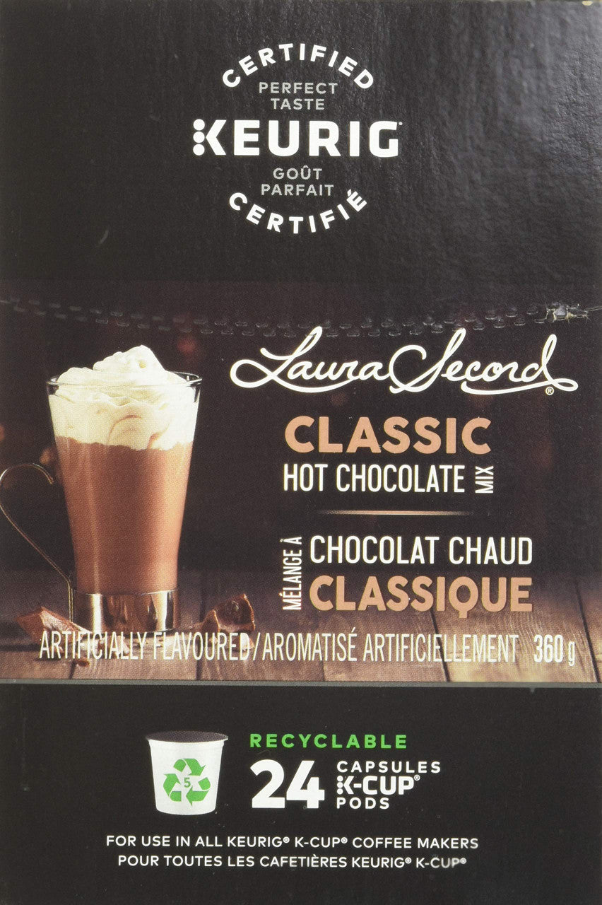 Laura Secord Hot Chocolate Mix K-Cups for Keurig, 24ct {Imported from Canada}