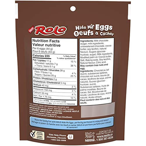 Nestle Rolo Easter Hide Me Chocolate Eggs, 150g/5.3oz,(Imported from Canada)
