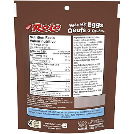 Nestle Rolo Easter Hide Me Chocolate Eggs, 150g/5.3oz,(Imported from Canada)