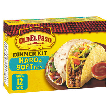 Old El Paso Hard and Soft Taco Kit, 12ct, 340g Imported from Canada