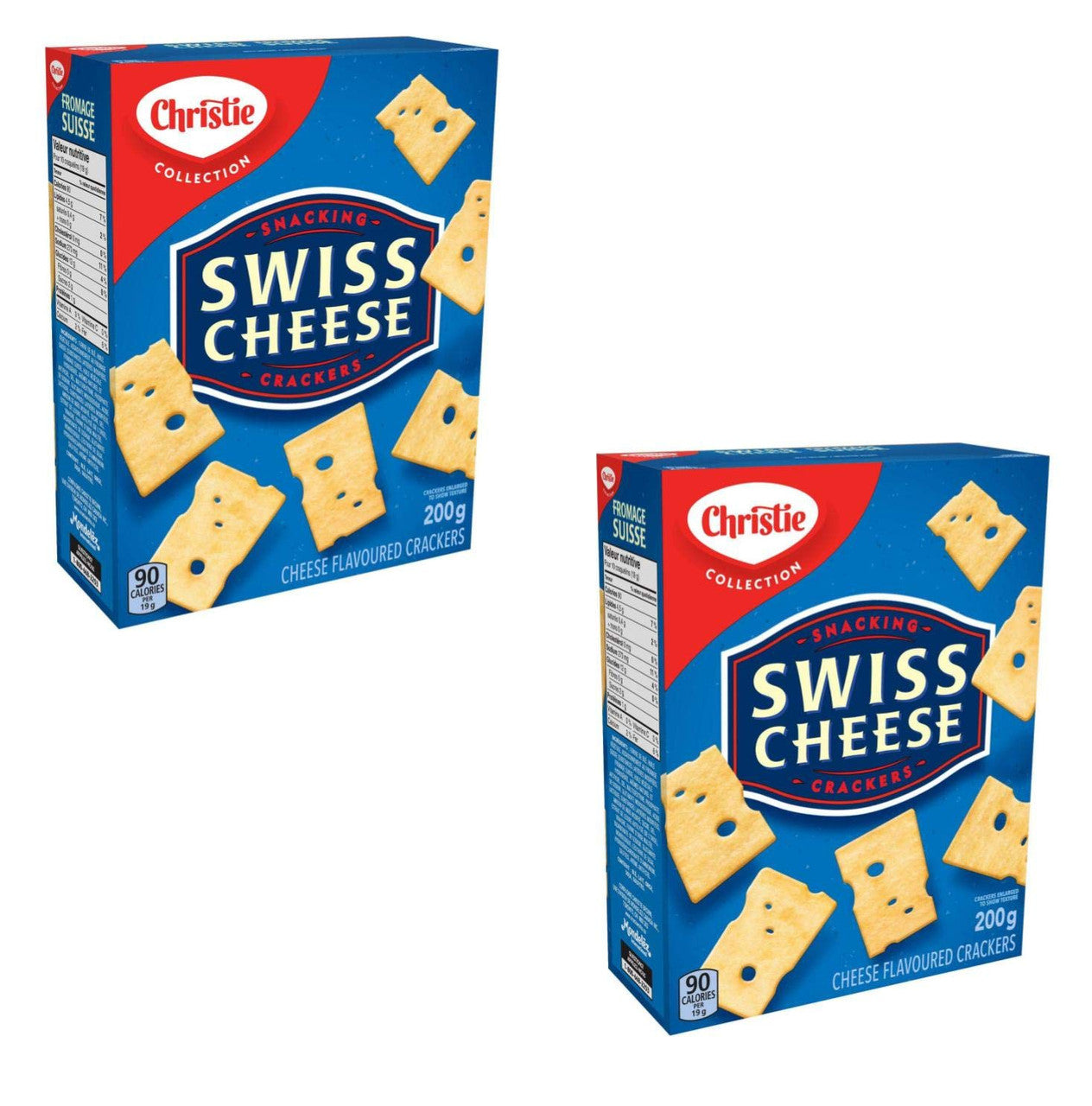 Christie Swiss Cheese Crackers 2 Boxes (200g/7.1 oz. x 2 Boxes) {Imported from Canada}