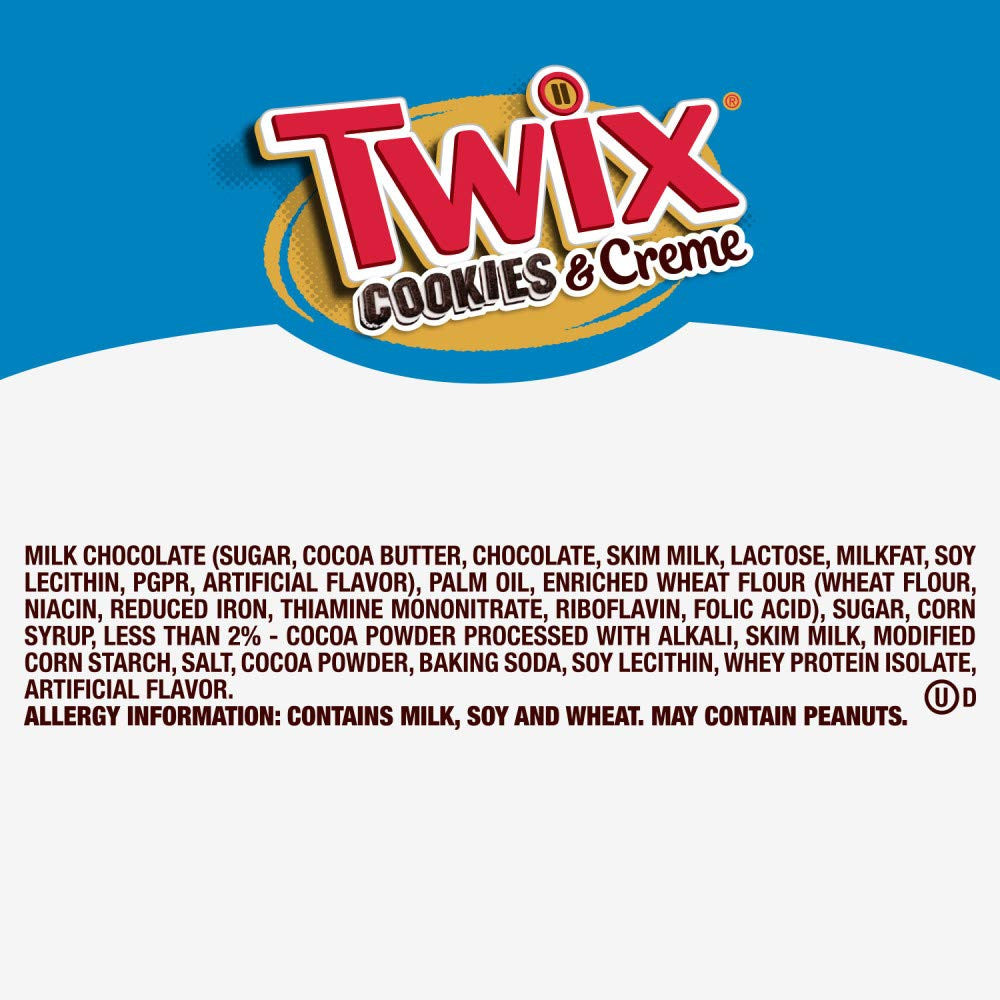 TWIX Cookies & Creme Candy Bar, (77g/2.7 oz.) per bar (Pack Of 20) {Imported from Canada}