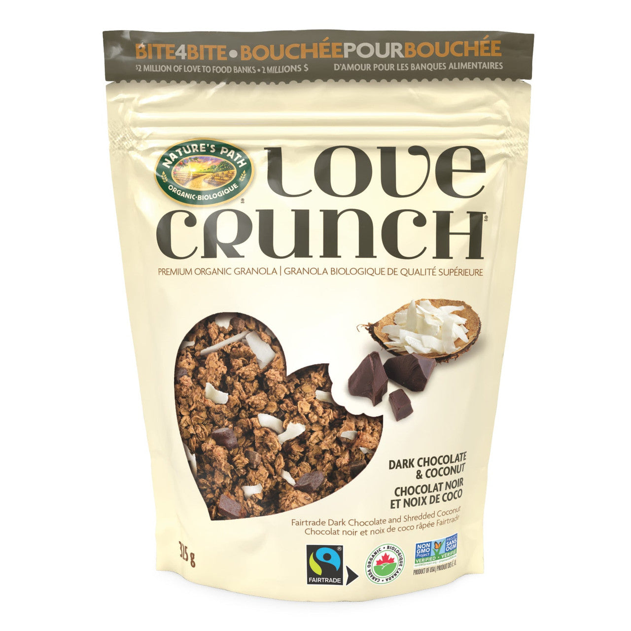 Nature's Path Love Crunch Organic Dark Chocolate Macaroon Granola, 325g/11 oz. Bag {Imported from Canada}