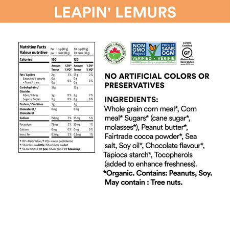 Nature's Path EnviroKidz Organic Leapin' Lemurs Peanut Butter Chocolate Cereal, 284g/10 oz. Box {Imported from Canada}