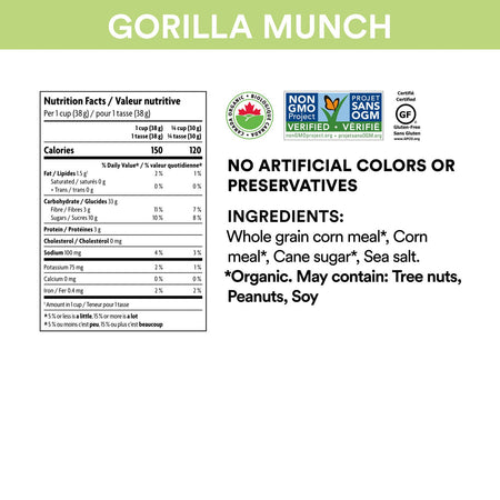 Nature's Path EnviroKidz Organic Gorilla Munch Cereal, Family Size Bag, 650g/22.8 oz. {Imported from Canada}