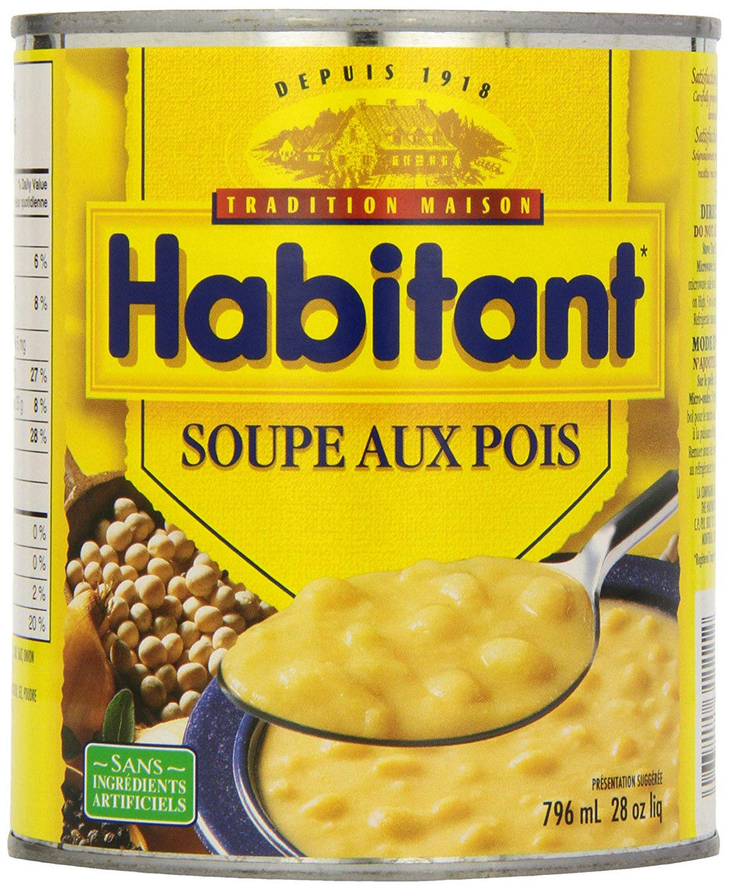 Habitant French Canadian Pea Soup, 796ml/28oz. (Imported from Canada)