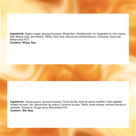 Ingredients list for Oreo Brown Sugar Bubble Tea Sandwich Cookies on a white background with an orange gradient