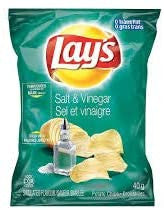 Lays Salt & Vinegar Chips, 40ct x 40g/1.4 oz., Bags, Vending Size {Imported from Canada}