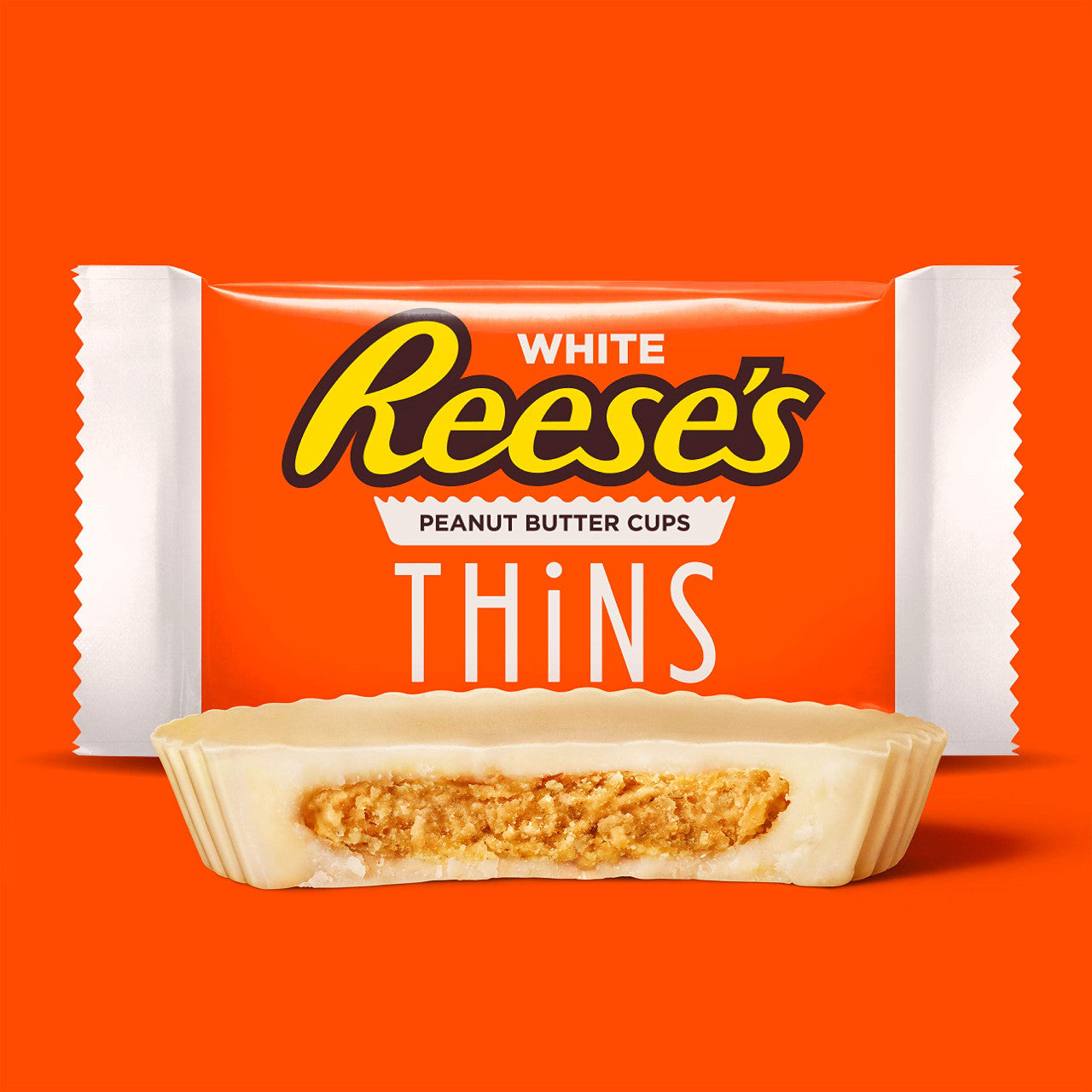 Reese's Thins Peanut Butter Cups White Creme , 165g/5.8 oz., (12pk) {Imported from Canada}