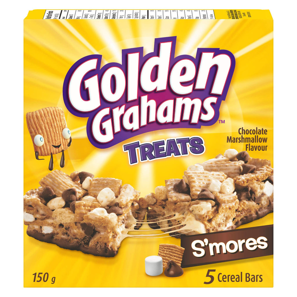 Golden Grahams Chocolate Marshmallow S'mores Cereal Bars, 5ct, 150g, {Imported from Canada}