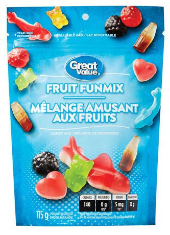 Great Value Fruit Funmix Candy Mix, 175g/6.2oz., {Imported from Canada}